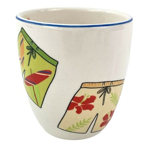 Canterbury Potteries 3 Coffee Tea Mugs 4" Beach Summer Hawaiian - Picture 3 of 12